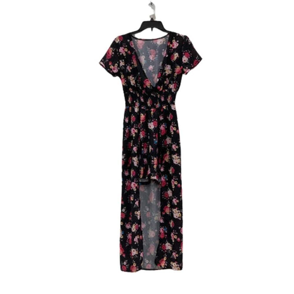 Dark Coquette Whimsygoth NWT Floral Romper Skort Black Floral Summer